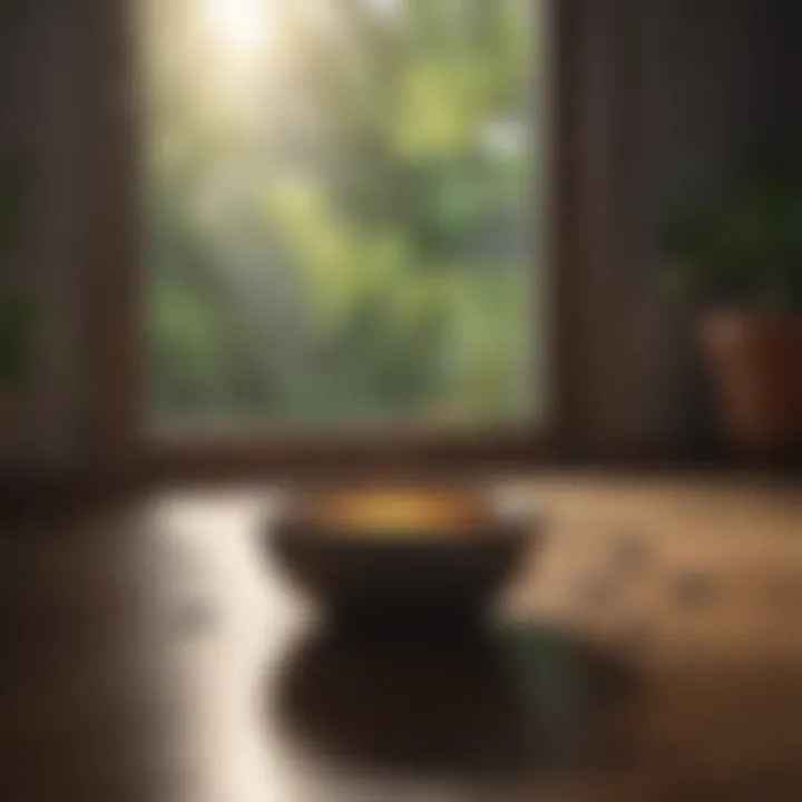 Calm environment promoting mindfulness and meditation.