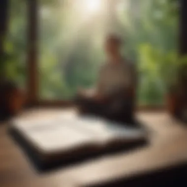 Cultivating Positive Self-Dialogue A person journaling their thoughts in a peaceful environment