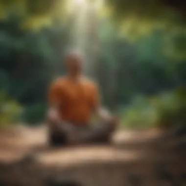 Enhancing Well-Being through Positive Self-Talk A vibrant setting illustrating personal growth and development