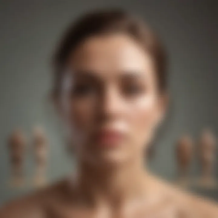 Illustration showcasing the evolution of self-awareness in psychology