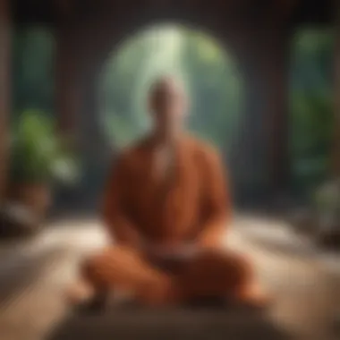 Meditation for Self-Discovery A person meditating in a tranquil setting.
