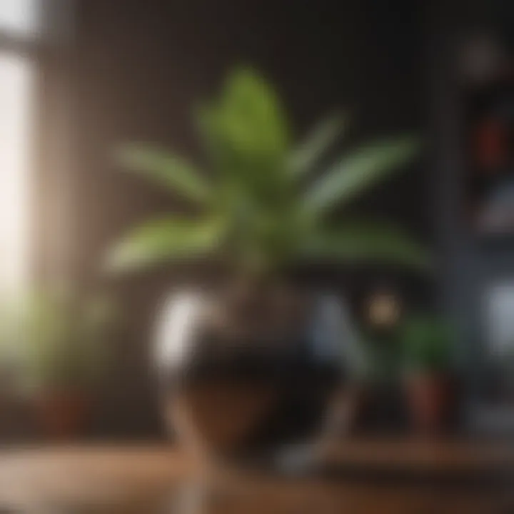 A blossoming plant representing personal growth.