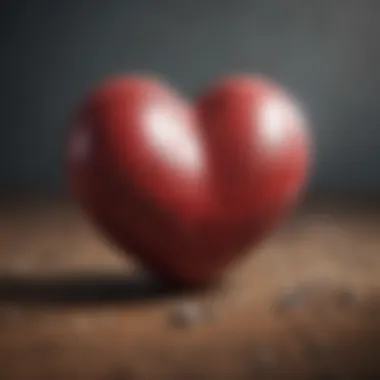 The Essence of Self-Love A close-up of a heart symbol created with natural elements