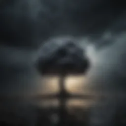 A dark storm cloud symbolizing anxiety