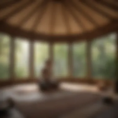 Mindful Retreat: Embracing Stillness A calm meditation space highlighting mindfulness.