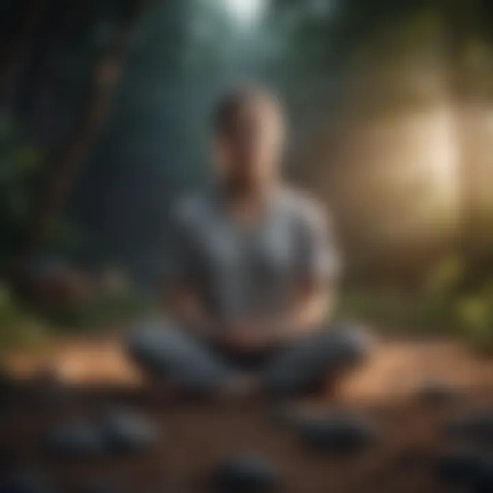 A person meditating to regain emotional balance