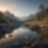 A serene landscape symbolizing emotional emptiness