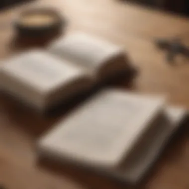 Wisdom Through Written Words An open book with notable quotes written on its pages, resting on a wooden table.