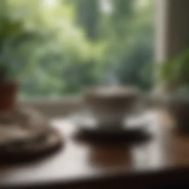 A Mindful Morning Ritual A peaceful morning scene with a cup of tea, symbolizing a mindful start to the day.