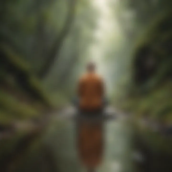 A visual metaphor showing the journey of personal growth after overcoming self-doubt