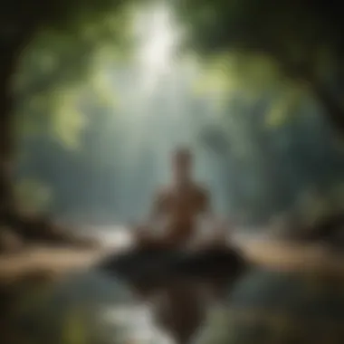 Meditation for Balance and Tranquility A peaceful meditation scene promoting balance and tranquility