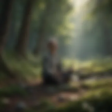 Mindfulness in Nature A calm natural setting illustrating mindfulness practices