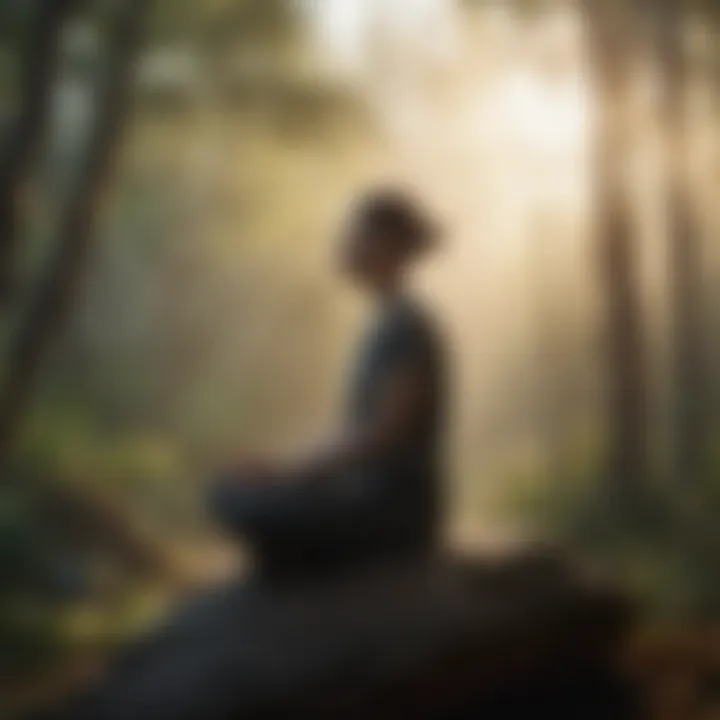 Person engaging in mindfulness meditation