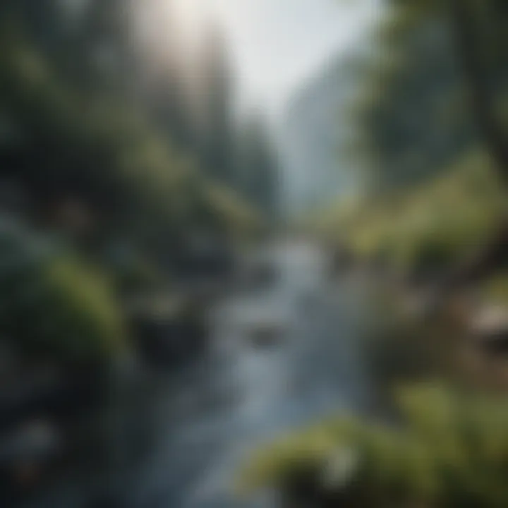 Nature scene depicting tranquility contrasting emotional turmoil