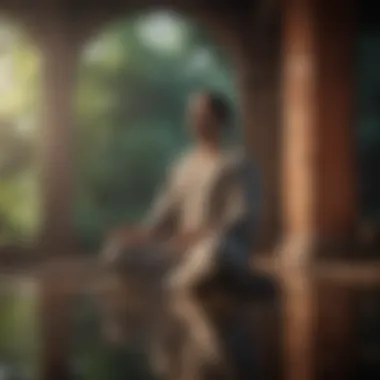 Meditation for Mental Clarity A person meditating in a peaceful environment