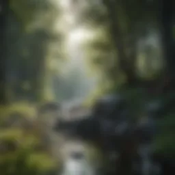 A serene landscape symbolizing tranquility amidst chaos