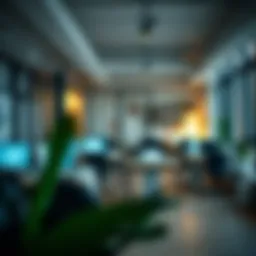 A serene workplace environment promoting mindfulness