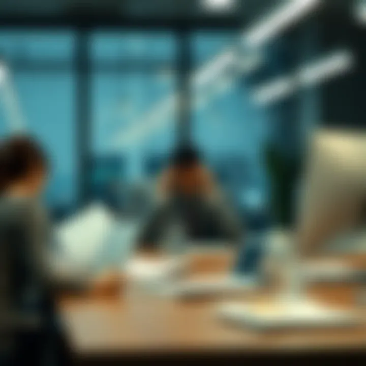 Factors Contributing to Work Stress Visual representation of stress factors in a corporate setting