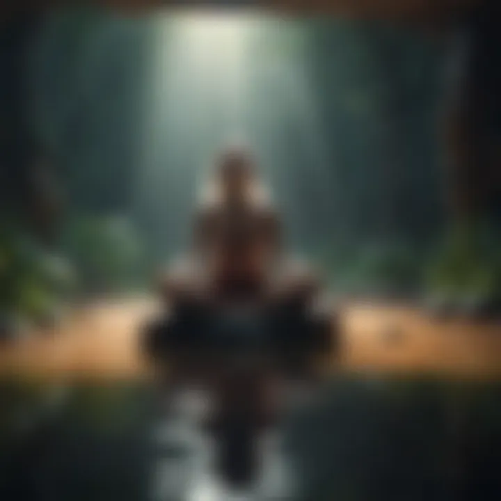 An individual immersed in a musical experience, illustrating focus and tranquility.
