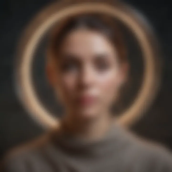 An abstract art piece promoting introspection