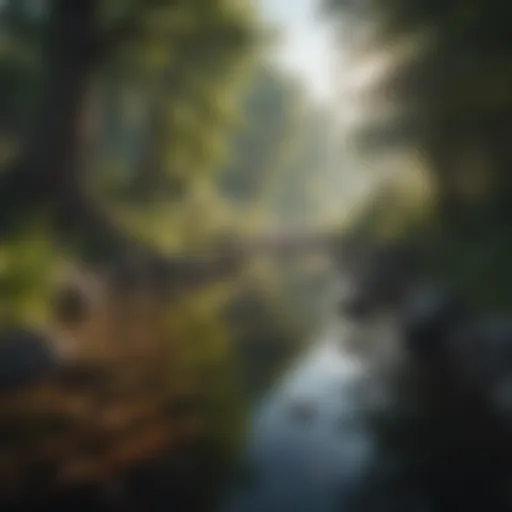 A serene landscape encouraging mindfulness
