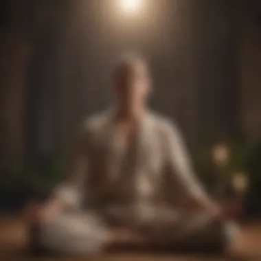 A calm person meditating, representing emotional regulation