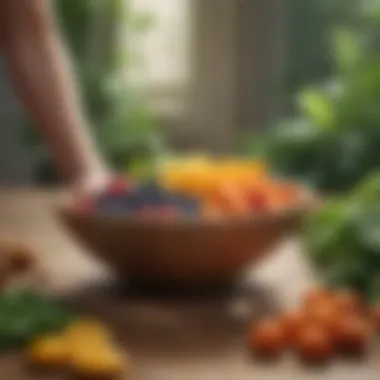 Embracing Wellness Through Nutrition Healthy habits illustrated through vibrant foods