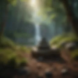 A serene landscape promoting mindfulness
