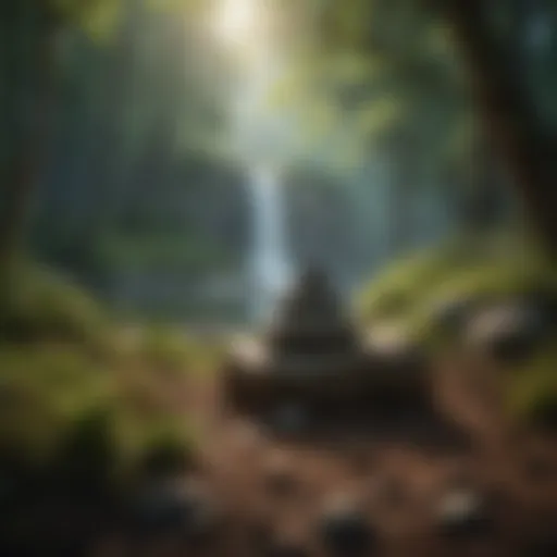 A serene landscape promoting mindfulness
