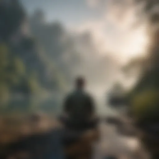 A serene landscape promoting calmness