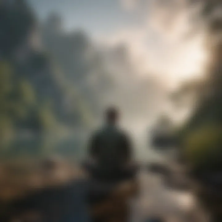 A serene landscape promoting calmness