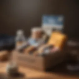 A beautifully arranged care package filled with thoughtful items