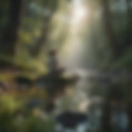 A serene landscape ideal for meditation