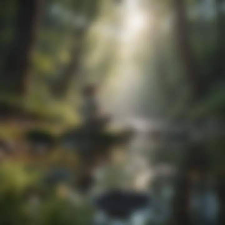 A serene landscape ideal for meditation