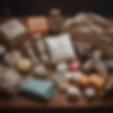 Comforting Care Package A thoughtfully arranged care package filled with assorted comfort items.