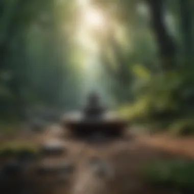 Nature's Embrace for Meditation Individual practicing meditation in nature