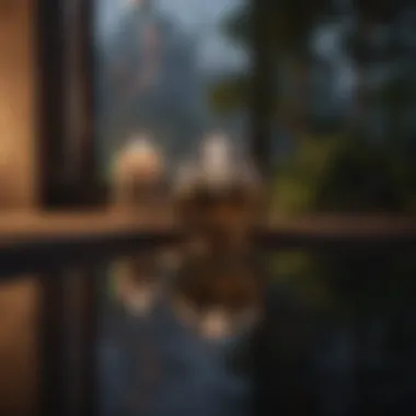 Evening Reflection and Relaxation Tranquil evening scene with soft lighting