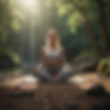 Capturing a moment of stillness and awareness Mindfulness moment during meditation