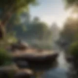 Serene landscape for meditation